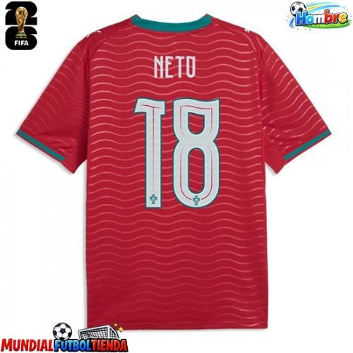 Camiseta Portugal Pedro Neto #18 Primera Equipación Replica Mundial 2026 mangas cortas